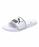 PUMA Unisex Leadcat 2.0 Slide Sandal, White Black, 42 EU