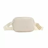 Hernin Bauchtasche Damen Gürteltasche Herren Cord Brustbeutel mit verstellbarem Riemen Bauchtasche Mode Crossbody Bag Mode Hüfttaschen für Laufen Reisen Wandern (Beige)