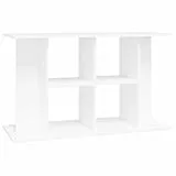 vidaXL Aquariumständer, Weiß, 100x40x60 cm, Holzwerkstoff, Fischbeckenständer mit Stauraum, 3-stufiges Regal, Vielseitig, Für Innenbereich