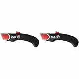 WEDO® 78815 Safety Cuttermesser Premium Teppichmesser mit automatischem Klingenrückzug Paketmesser mit gummierter Griffzone Profi Cutter mit 19 mm Klinge (Packung mit 2)