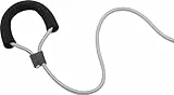 Deuser Zugseil, Expander mit Haken/Grau EXTRA STARK/Made in Germany/Mit gepolstertem Griff / +Trainingsanleitung/Spezial-Übungsgerät für Ski-Langlauf, Schwimmen, Sprinten & Triathlon