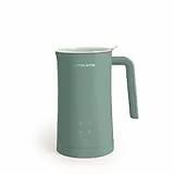 CREATE/MILKFROTHER/Elektrischer Milchaufschäumer Salbeigrün/Touchscreen, 4 Automatikprogramme, Sicherheitssystem, 350ml, heiß oder kalt einsetzbar, 400W