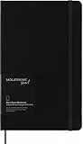 Moleskine Smart Notebook, Smart Writing System, Digitales Smart-Notizbuch mit Festem Einband, Blanko-Seiten und Praktischem Gummizugverschluss, Großformat 13 x 21, Farbe: Schwarz