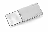 Eschenbach Optik easyPOCKET Lupe mit 3X-Vergrößerung und LED-Beleuchtung in Silber - Made in Germany