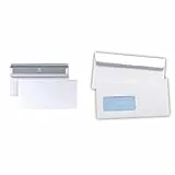 POSTHORN Briefumschlag DIN lang (100 Stück) & 100 Briefumschläge mit Fenster DIN