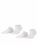 ESPRIT Damen Sneakersocken Uni Multipack W Sn Baumwolle kurz einfarbig 2 Paar, Weiß White 2000, 35-38