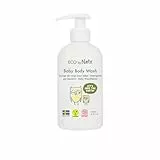 Eco by Naty, Baby Duschgel, Ökologische pflanzliche Inhaltsstoffe mit 0% Parfüm, Hypoallergen und dermatologisch getestet, 200 ml Flasche
