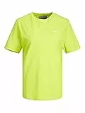 JJXX Women's JXANNA SS REG Every SMALL Tee NOOS T-Shirt, Lime Punch/Print:Lime Cream Logo, M