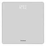 Homebuds Digitale Personenwaage, Hohe Präzision Zugesichert durch professionelle waage personenpersonen fabrik SEIT 2001,LED Anzeige und Step-On, 3*AAA Batterien enthalten, 182kg/400lb, Silber