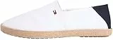 Tommy Hilfiger Herren Espadrilles Core Textile aus Canvas, Weiß (White), 43