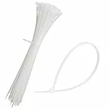 mumbi Kabelbinder weiß 300mm x 3,6 mm UV-beständig Brandschutz UL 94 V2 Profi SET 100 Stück