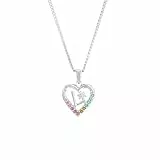 Prinzessin Lillifee Kette mit Anhänger 925 Sterling Silber Mädchen Kinder Halsschmuck, mit Zirkonia synth., 35+3 cm, Silber, L, Kommt in Schmuck Geschenk Box, 2027885