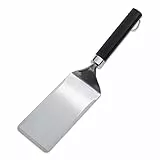 Weber Grillplattenwender (41cm), aus Edelstahl, mit abgeschrägter Kante zum einfachen Gleiten unter das Grillgut, rutschfester Komfortgriff, spülmaschinenfest für einfache Reinigung - Silber (6779)