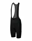 DANISH ENDURANCE Kurze Radlerhose Herren, Radsport-Trägerhosen, Fahrradhose mit Sitzpolster Schwarz M