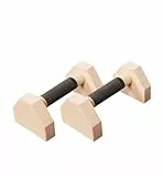Handstand Stütze, PowerBars Holz-Parallettes, gelenkschonende Liegestützgriffe, rutschfeste Handstand-Barren, Calisthenics & Yoga (Kiefernholz 25)