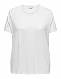 Only Carmakoma Damen Carmoster S/S Fold Up Top JRS Noos, Weiß, L EU