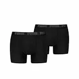 PUMA Herren Boxer Boxershorts Shorts Unterhosen Comfort Stretch 2er Pack, Wäschegröße:M, Artikel:-002 Black/Phantom
