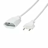 LogiLink CP127 Netzkabel Euro CEE 7/16 Stecker zu Buchse, 3m weiß