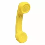 1 x Handy-Mobilteil mit Strahlungsschutz für stilvolle Kommunikation, kabelloses Telefonhörer (gelb)