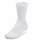 Under Armour Unisex 3-Maker 3pk Mid-Crew, atmungsaktive Sportsocken mit Mittelfußstütze, halbhohe schnelltrocknende Socken mit Polsterung für Herren und Damen,White/White/Mod Gray,LG
