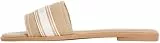 Tommy Hilfiger Damen Sandalen Flat Mule Webbing mit Gurtband-Riemen, Beige (Safari Canvas), 40