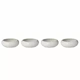BUTLERS 4er-Set Müslischalen Ø 16cm Creme Steinzeug -BOOGY- Geschirr für Müsli & Snacks | moderne Schalen minimalistisches Design | Mikrowellen- und spülmaschinenfest