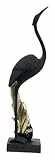 Kranich-Statue, Skulptur, Sammlerstück, Kunstfigur, Ornament für Hoteleinrichtung, Akzente, Regal, Restaurant (Kopf heben, schwarz)