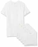 Amazon Essentials Herren Rundhals-Unterhemden aus Baumwolle, vielseitige Soft Basics, 6er-Pack, White, X-Large