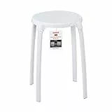 RIDDER – Bad-Hocker Max Ø 30x46,5cm, weiß, PP/Stahl | Stabiler Duschhocker mit rutschfesten Füßen. Praktischer Duschstuhl für mehr Komfort im Badezimmer | Belastbar bis 100kg