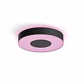 Philips Hue White & Color Ambiance Infuse Deckenleuchte M schwarz 2100lm, dimmbar, 16 Mio. Farben, steuerbar via App, kompatibel mit Amazon Alexa (Echo, Echo Dot)