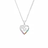 Prinzessin Lillifee Kette mit Anhänger 925 Sterling Silber Mädchen Kinder Halsschmuck, mit Zirkonia synth., 35+3 cm, Silber, M, Kommt in Schmuck Geschenk Box, 2027886