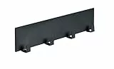 WENKO Magnetische Hakenleiste Mod. Ima Schwarz mit 4 Haken für Textilien und Grillzubehör einfache Befestigung ohne Bohren 30 x 6,5 x 2 cm
