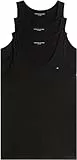 Tommy Hilfiger Herren 3er Pack Tank Tops Rundhalsausschnitt, Schwarz (Black/Black/Black), M