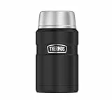 Thermos Stainless King Thermobehälter für Essen schwarz matt 0,70l - Edelstahl, absolut dicht, hält Speisen 14h heiß & 24h kalt, BPA-frei