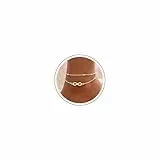 Fußkettchen für Damen Silber 925/Gold Fussketten für Frauen Wasserfest Doppelte Herz Perlen Plättchen Twist Infinity Fußkette Boho Verstellbare Layered Sommer Strand Fußschmuck für Teenager Mädchen
