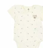 Steiff Body kurzarm EU Größe 62 eggnog, Baby-Body, kurzarm Body-Anzug für Babys, Strampler Einteiler, weicher und bequemer Strampelanzug, waschmaschinenfest