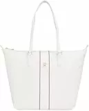 Tommy Hilfiger Damen Tote Bag Tasche Poppy mit Logo, Elfenbein (Ecru Corp), Einheitsgröße