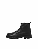 JACK & JONES Herren JFWTREMOR Leather Boot SN Schnürstiefelette, Anthracite, 42 EU