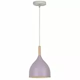 WOTTES Hängeleuchte Industrielle Hängeleuchten Moderne Kunst E27 Leuchten Kronleuchter Lampenschirm Metall+Holz Hängeleuchte Innenbeleuchtung für Küche Schlafzimmer Wohnzimmer (Violett)