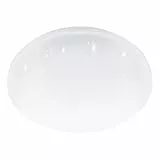 EGLO Deckenlampe Pogliola-S, Ø 31 cm, Kristalleffekt LED Deckenleuchte, 1 flammige Wohnzimmerlampe aus Stahl und Kunststoff, Lampe weiß, Kinderzimmerlampe, Küchenlampe, Bürolampe, Flurlampe Decke