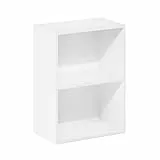 Furinno Luder 2-stufiges Bücherregal mit offenem Regal, Weiß