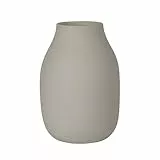 blomus Vase -COLORA- | Blumenvase aus Keramik | Farbe Mourning Dove | Größe L Ø14x20H cm | hochwertige Handarbeit
