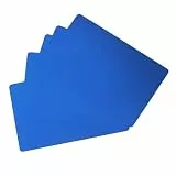 50 StüCk Firmennamenskarte, Tragbare Aluminiumplatte, Wasserdichte Lasergravur, Visitenkarte FüR Abschlussfeiern und Personalisierte Geschenke (Blau)