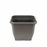 greemotion Pflanzkübel Pia Anthrazit-Grau - Blumentopf 40x40cm - 25L Blumenkübel eckig - Übertopf UV-beständiger Kunststoff - Pflanztopf frostsicher - Pflanzgefäß mit Bodenlöchern - Pflanzen-Zubehör