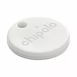 Chipolo ONE Point - Schlüsselfinder, Bluetooth Tracker für Schlüssel, Tasche - Funktioniert mit Mein Gerät Finden von Google-App (nur für Android) (Schmutzig Weiß)