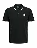 ONLY & SONS Herren Poloshirt ONSFLETCHER - Regular Fit XS S M L XL XXL, Größe:XL, Farbe:Black Bright White Contrast Stripe 22024827