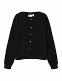 Name IT Mädchen Nkfvalane Ls Knit Card Noos, Black, 146/152 cm