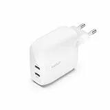 Belkin BoostCharge USB-C PD-Ladegerät mit 2 Anschlüssen und PPS, 60 W für Apple iPhone 16/15, iPad, Samsung Galaxy, Google Pixel, kompatibel mit USB-C/Lightning-Kabel und USB-C/USB-C-Kabel – Weiß