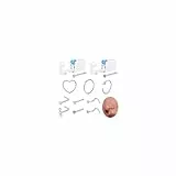 WillTen 12Pcs Nasenpiercing Selber Stechen Set mit 20G L Form Stecker, 2Pack Nasenpiercing Pistole mit Silber Ring Stechen Set