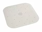 WENKO Duscheinlage Mod. Natur-Kautschuk Beige rutschfest mit Saugnäpfen für sicheren Halt und waschbar bei 40 Grad Maße 45 x 1,6 x 45 cm